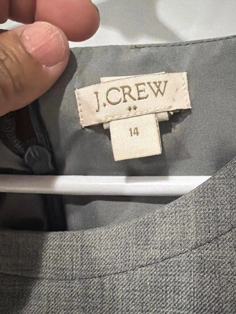 J.Crew Resume Dress in Italian Stretch Wool Gray Size 14 - Picture 5 of 5